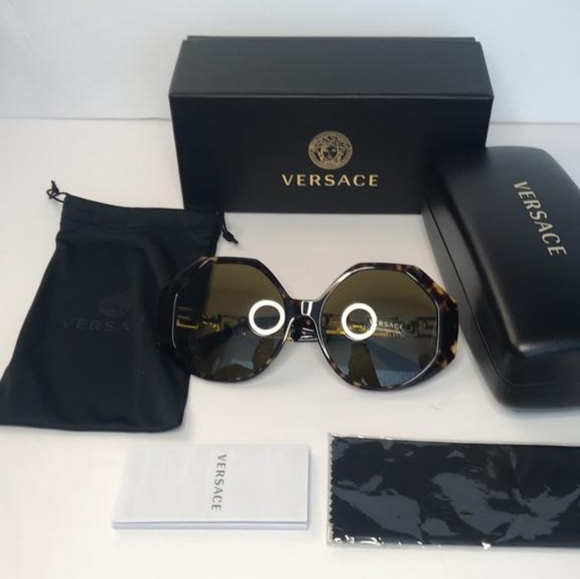 ? - Authentic New VERSACE VE4395 108/73 havana Sunglasses